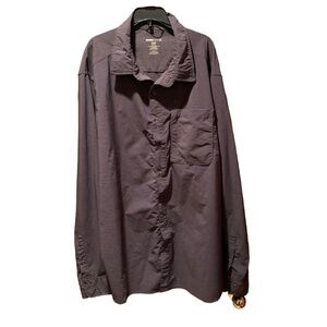 Swiss Tech Men's Long Sleeve Outdoor Performance Shirt in Charcoal XXL